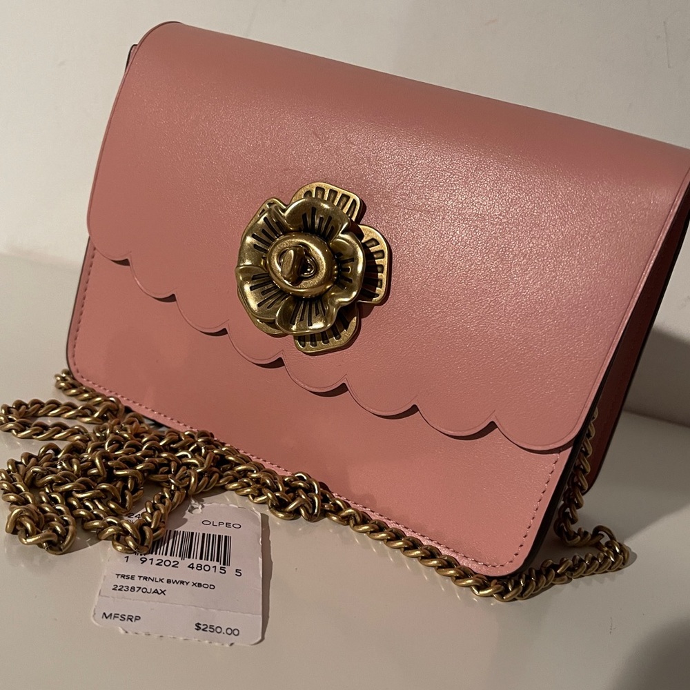 COACH Tea Rose Turnlock Crossbody
